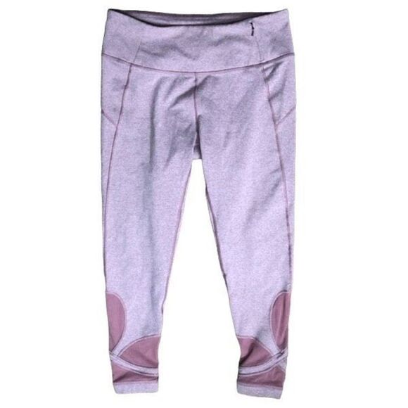 Calia Leggings Women’s Size M 7/8 Length Mesh Pink Hem Detail Yoga Barre Pilates - Picture 1 of 6